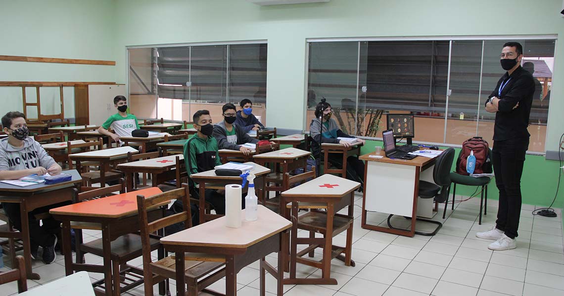 Escola SESI retoma aulas presenciais da Educação Infantil, 5º e 9º ano do Ensino Fundamental 